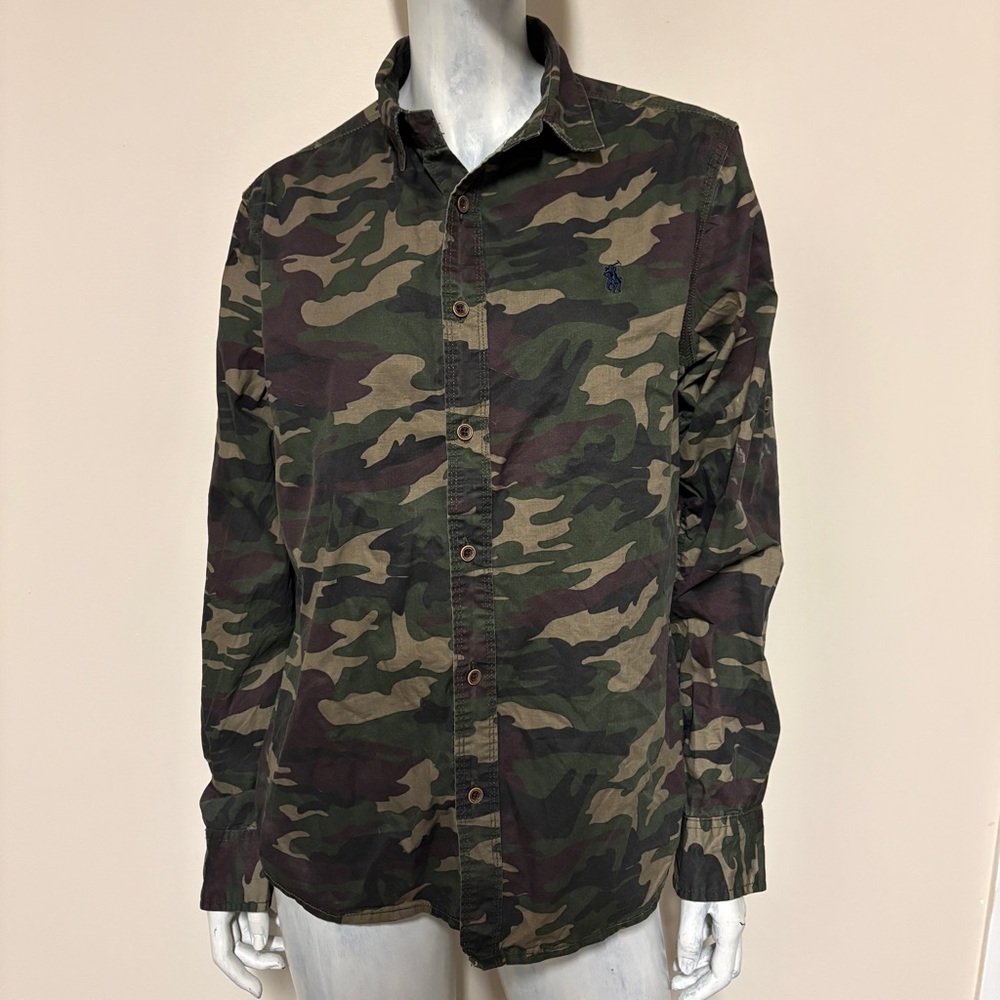 Polo by Ralph Lauren Men's Green Camo Button-Down Shirt